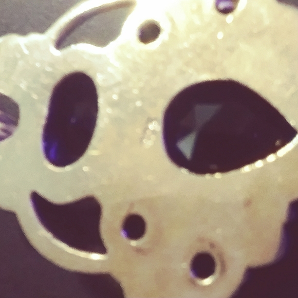 NWOT- STERLING/AMETHYST 7 STONES PENDANT. - Picture 2 of 2